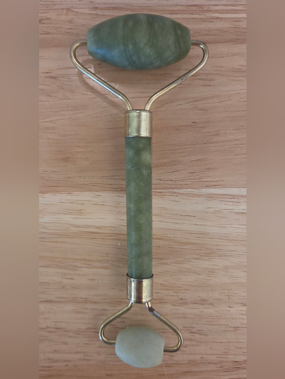 Green Jade Facial Roller Double Ended Skincare Massage Tool Self Care
